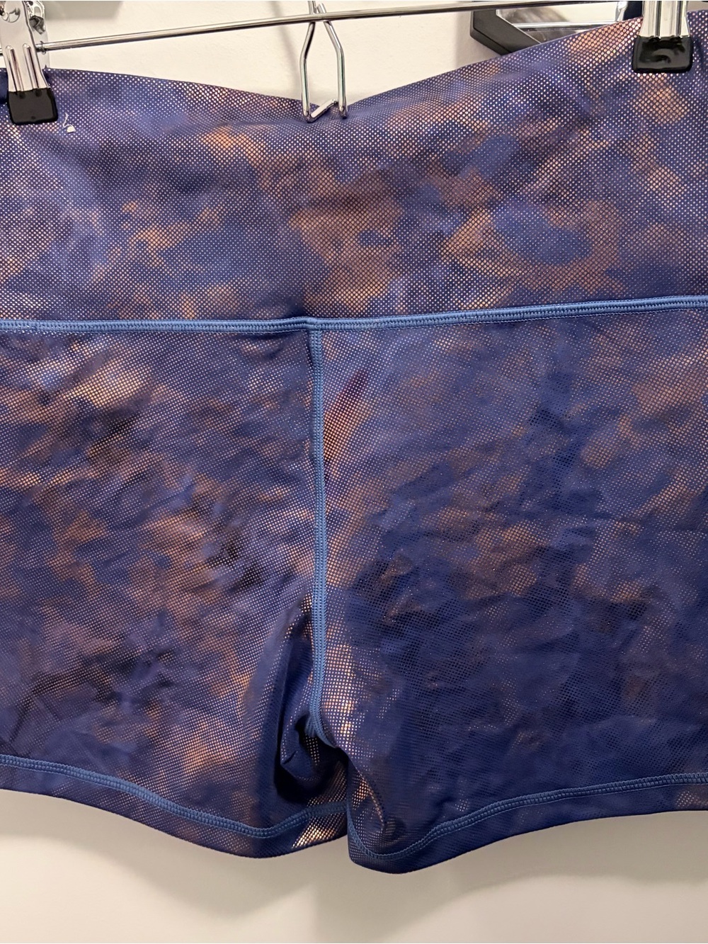 Women's Blue with copper Active Shorts - Picture 2 of 3